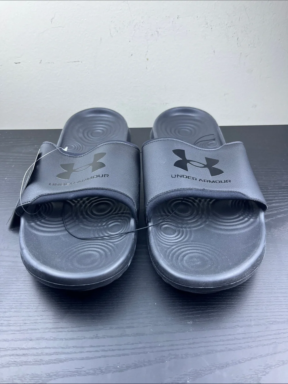 Under Armour Ignite Select Black Men's Size 18 Slide Sandals Logo‎ Comfort